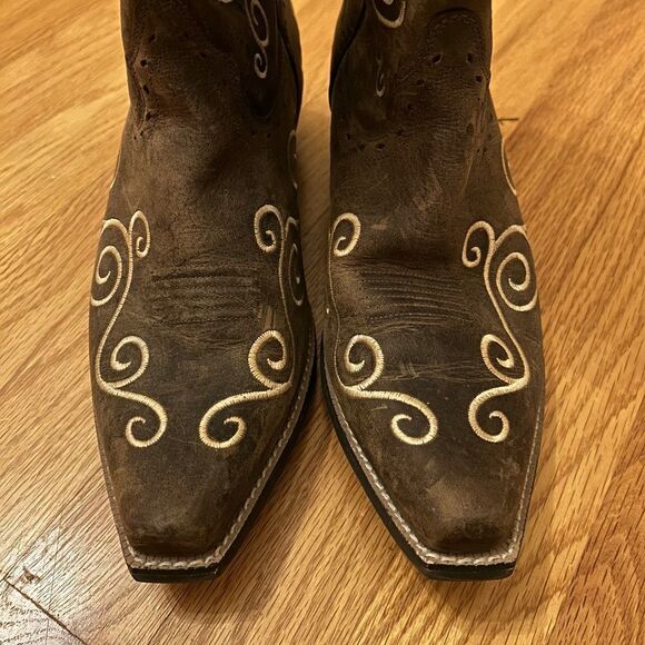 NEW ARIAT 4LR Technology Cowgirl Western Embroidered Brown Boots Size 6 - Picture 4 of 11
